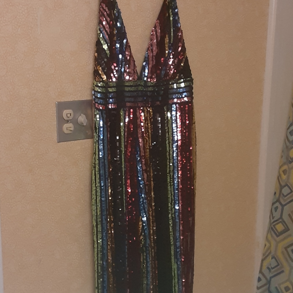 Colorful sequence jumpsuit